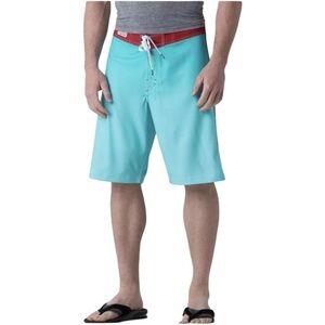 AMERICAN FIGHTER Mens Newburn Stretch Boardshorts Size 33 MMA Aqua Red